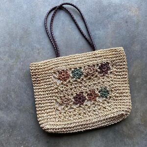 Vintage Straw Tote Bag